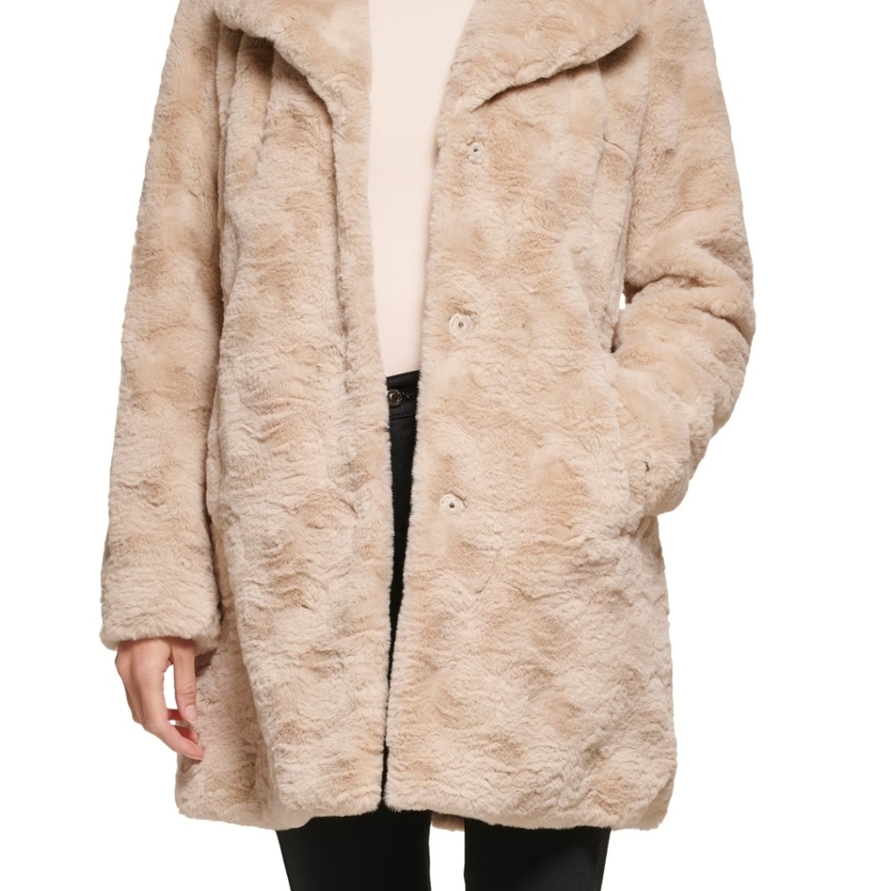 Kenneth Cole, Textured Faux Fur, Sz XL